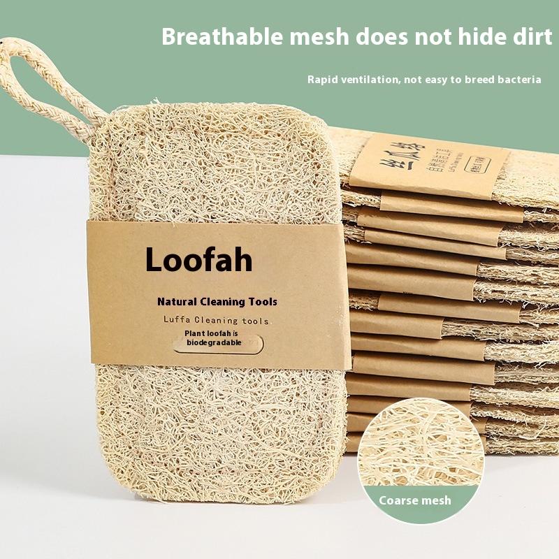 Dish Brush Bamboo - Bantalan Gosok Loofah Alami 6 Buah