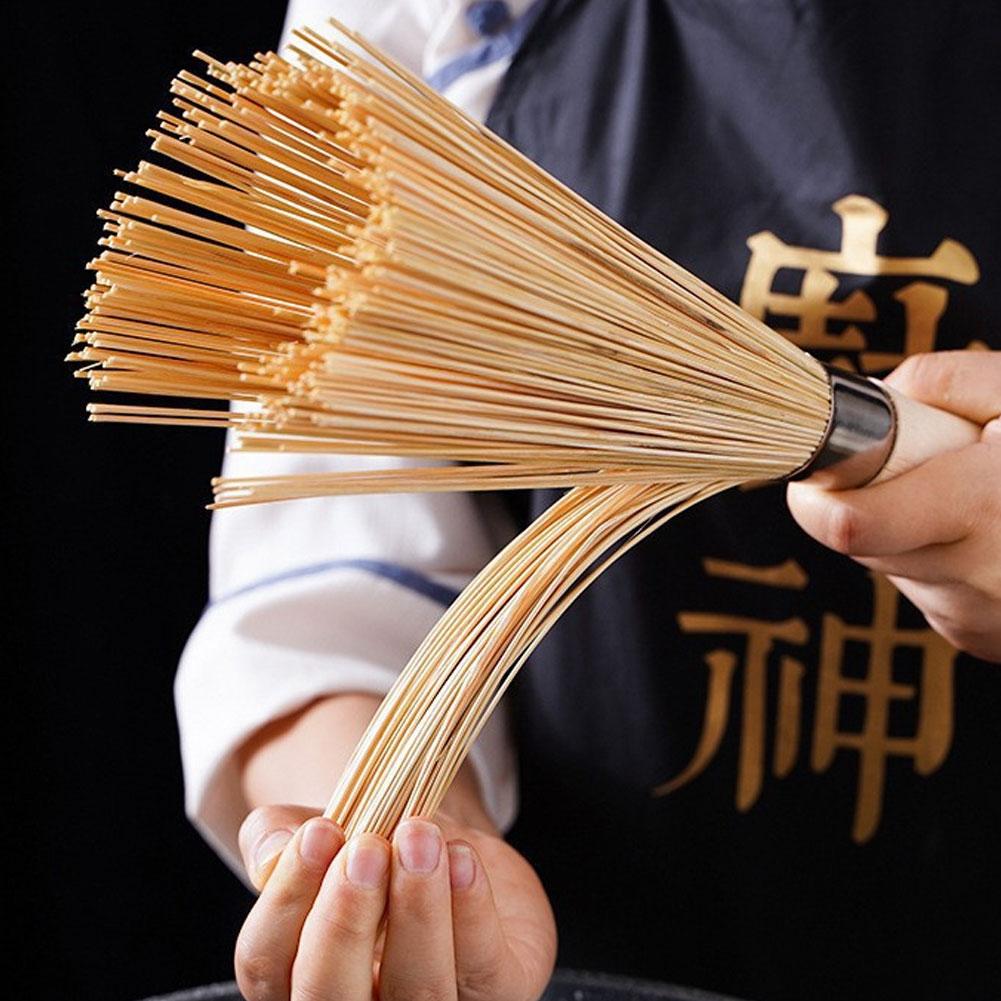 Dish Brush Bamboo - Sikat Panci Bambu Alami Gagang Panjang