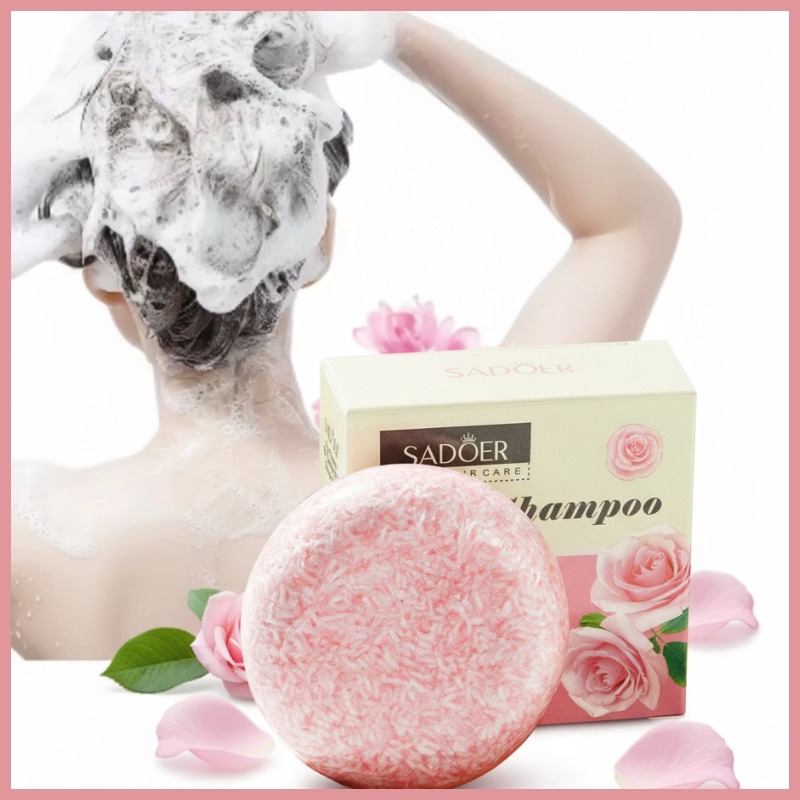 Bar Soap Shampoo Solid - Sabun Sampo Padat Rose Pembersih Mendalam