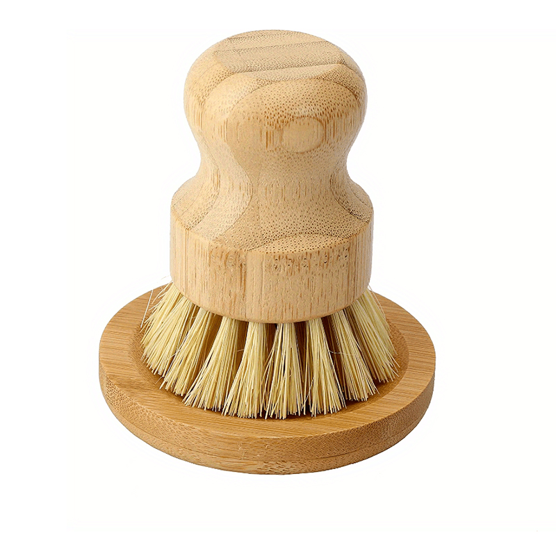 Dish Brush Bamboo - 1 Set Sikat Cuci Piring Bambu,