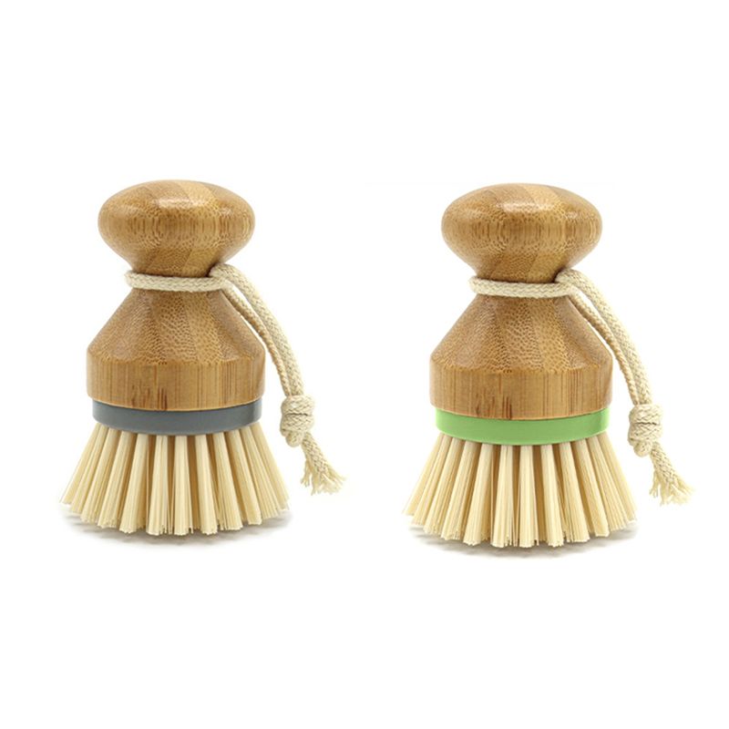 Dish Brush Bamboo - AC76-2 Paket Sikat Pembersih Dapur, Sikat