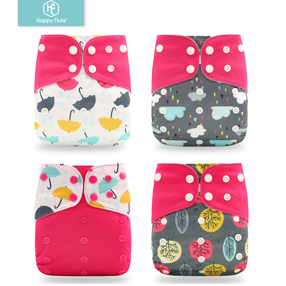 Cloth Diaper Insert - Happyflute 2023 4 Buah/Set Popok Kain