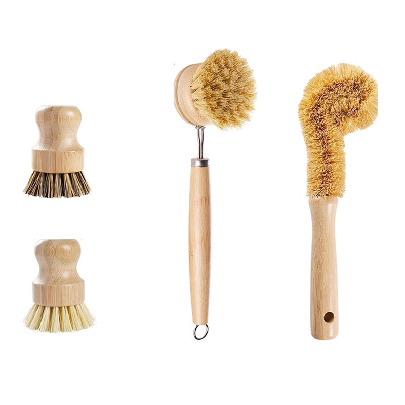 Dish Brush Bamboo - Set Sikat Piring Ergonomis ABNL 4