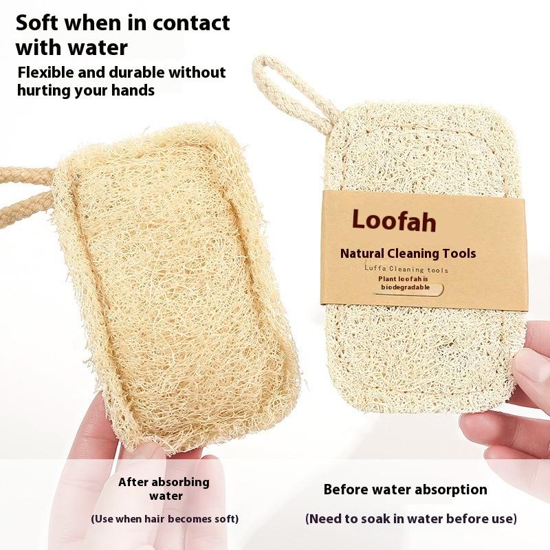 Bantalan Gosok Loofah Alami 6  - Dish Brush Bamboo ulasan dan harga