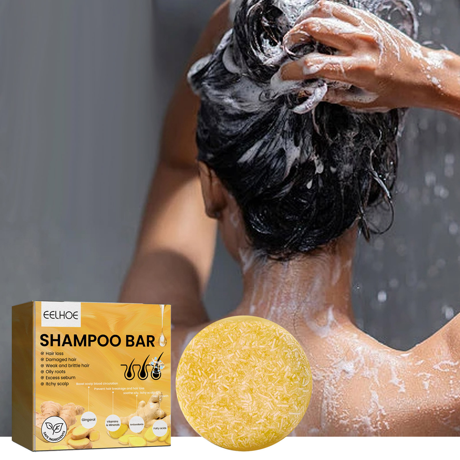 Sabun Sampo Rambut Jahe Alami  - Bar Soap Shampoo Solid ulasan dan harga