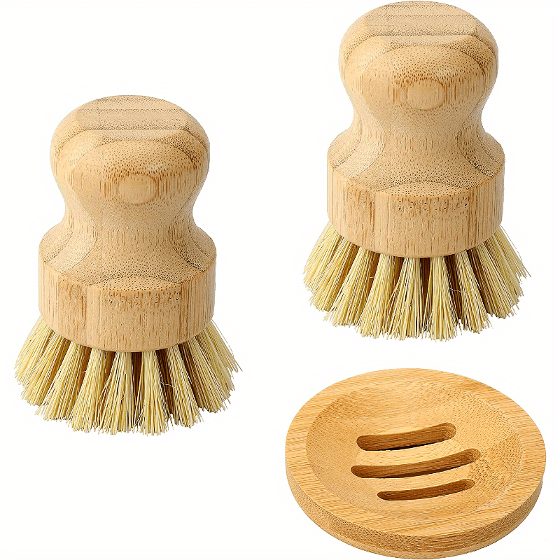 1 Set Sikat Cuci Piring Bambu, - Dish Brush Bamboo ulasan dan harga