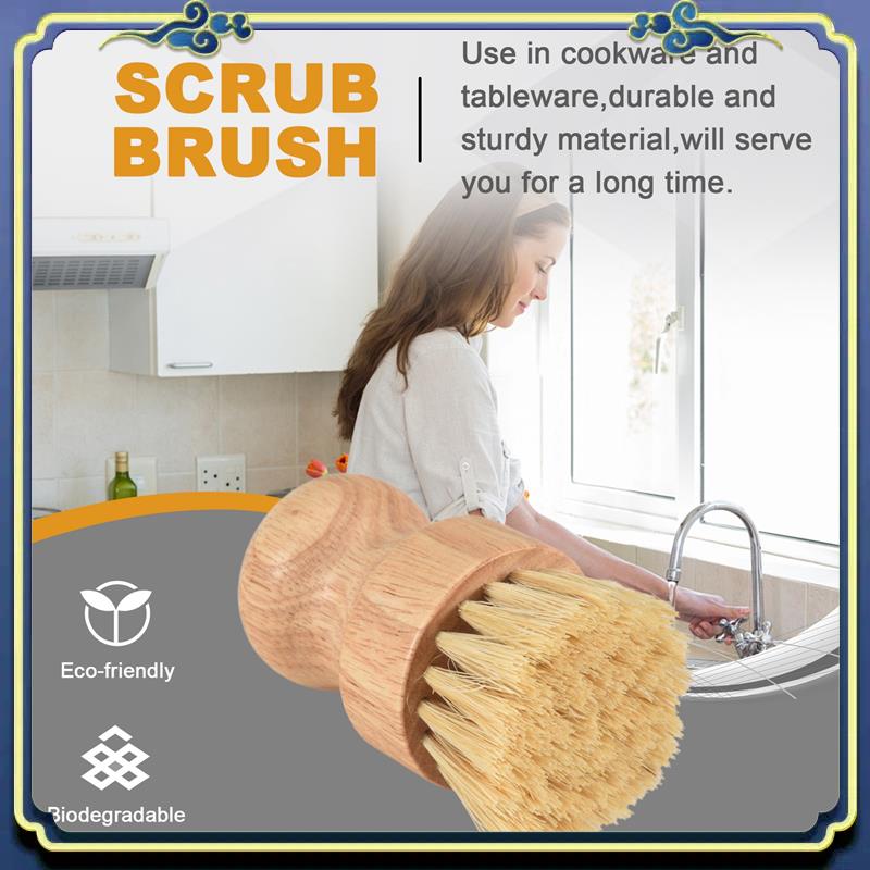 A56P-Sikat Piring Bambu 2 Buah - Dish Brush Bamboo ulasan dan harga
