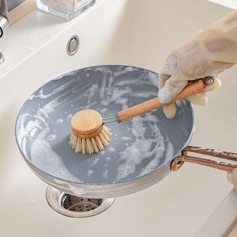 Set Sikat Piring Gagang Kayu d - Dish Brush Bamboo ulasan dan harga