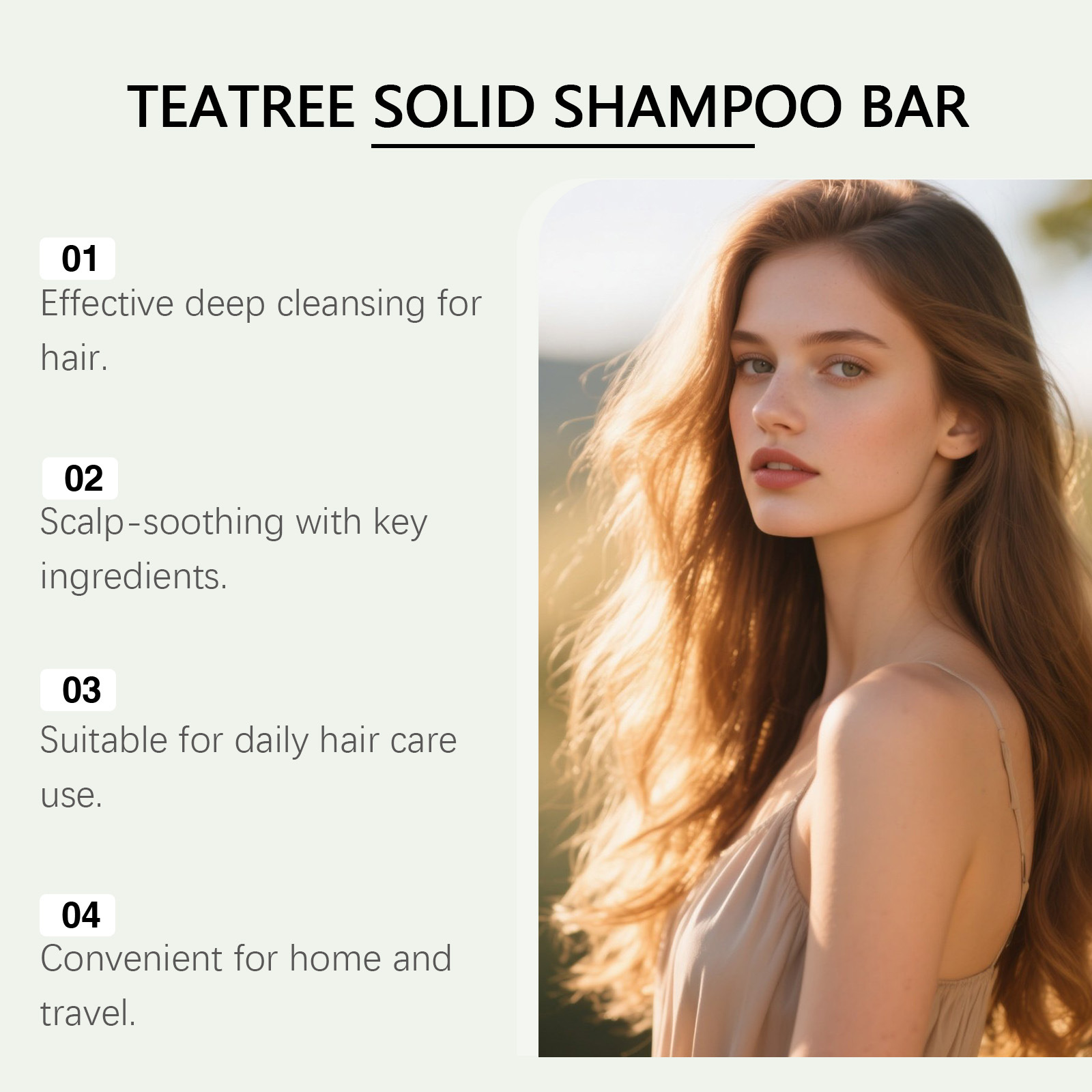 Gleamxi Tea Tree Solid Shampoo - Bar Soap Shampoo Solid ulasan dan harga