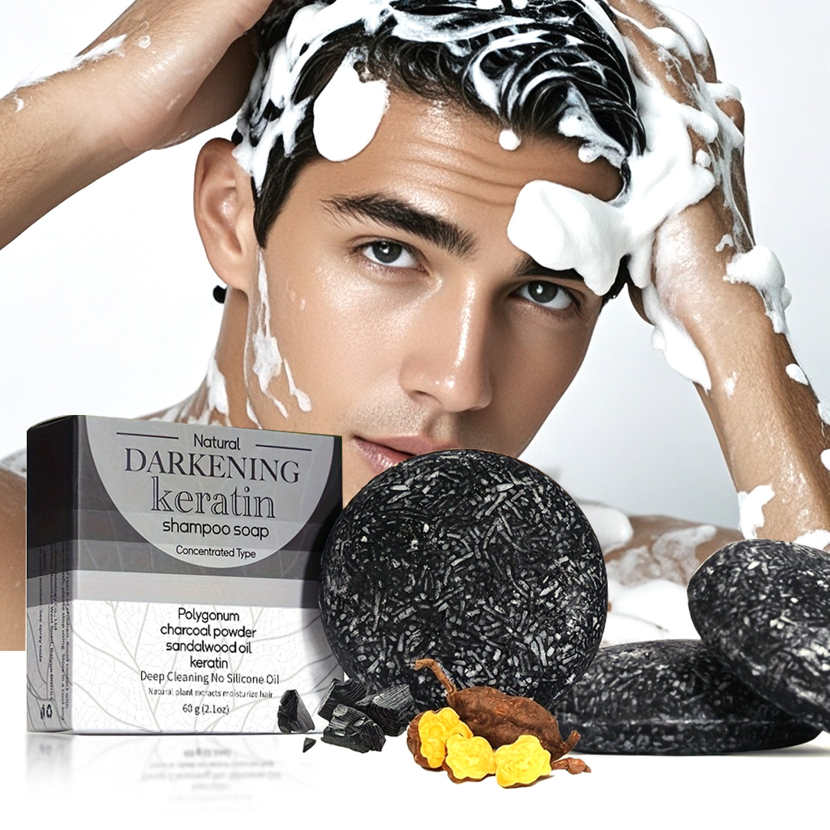 XF 60g Sabun Hitam Sampo Padat - Bar Soap Shampoo Solid ulasan dan harga