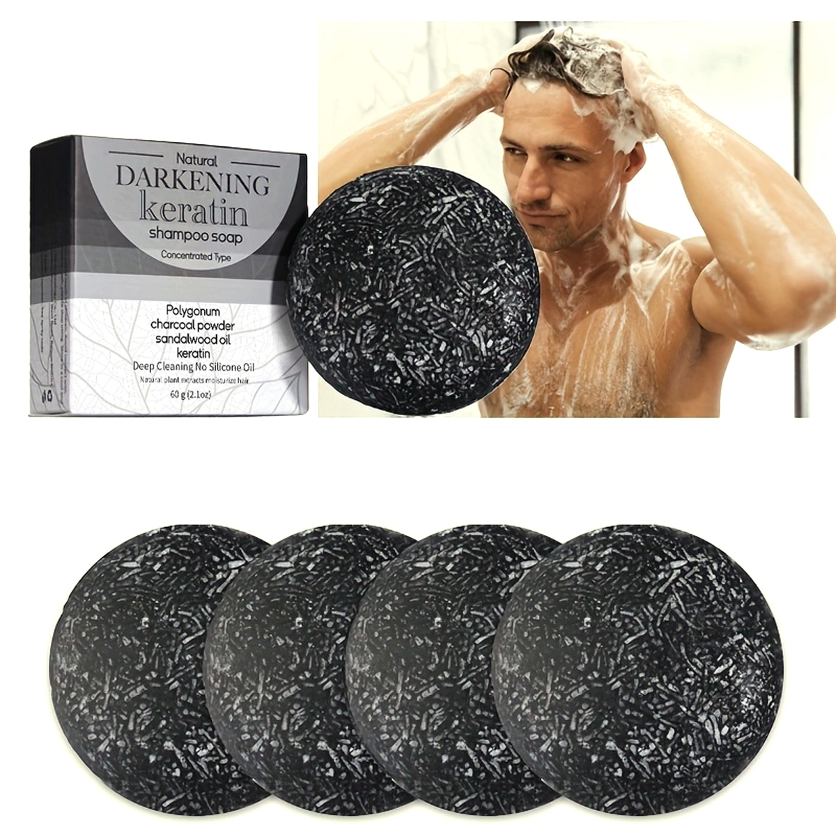 XF 60g Sabun Hitam Sampo Padat - Bar Soap Shampoo Solid ulasan dan harga
