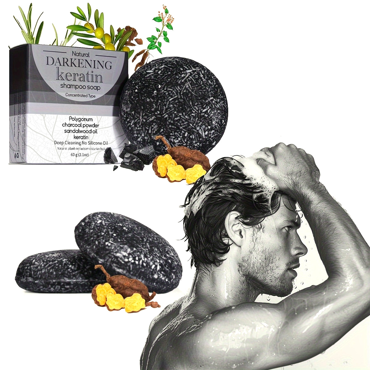 XF 60g Sabun Hitam Sampo Padat - Bar Soap Shampoo Solid ulasan dan harga