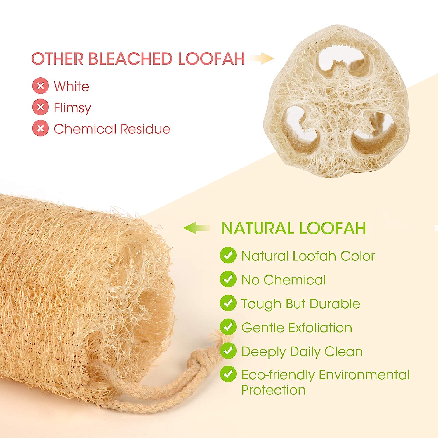 3pcs Spons Loofah Alami untuk  - Dish Brush Bamboo ulasan dan harga